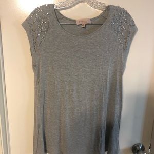 Philosophy shirt with jeweled sleeves